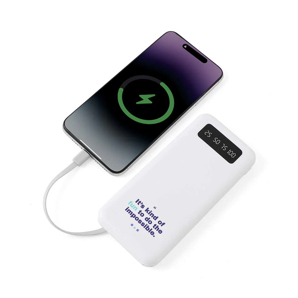🔋⚡ 15000mAh Power Bank – LED Display | Fast Charging | 🖤🤍 Sleek Design - Image 5