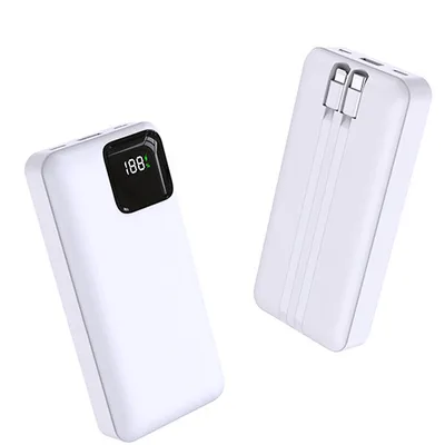 🔋⚡ 15000mAh Power Bank – LED Display | Fast Charging | 🖤🤍 Sleek Design - Image 7