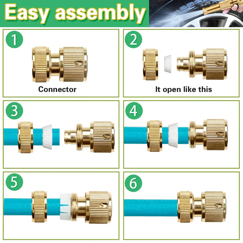 Heavy-Duty Brass Water Spray Nozzle Attachment - Image 4