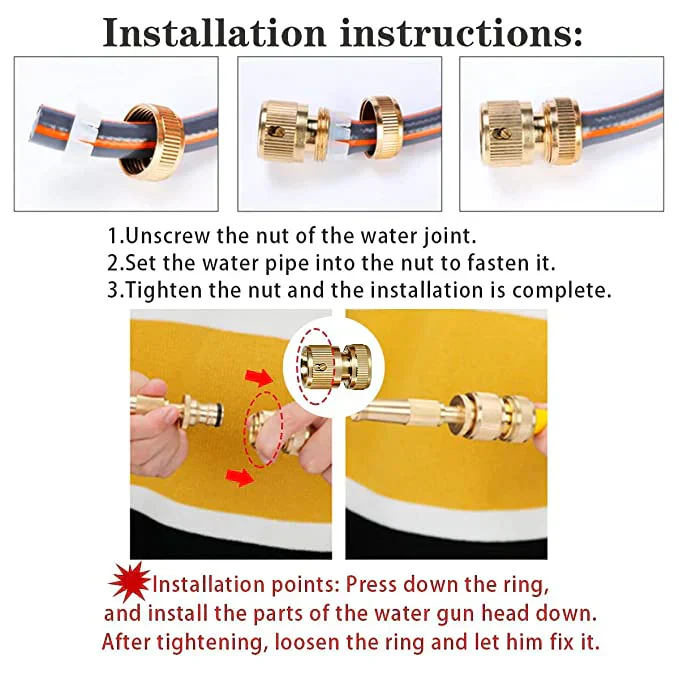 Heavy-Duty Brass Water Spray Nozzle Attachment - Image 7