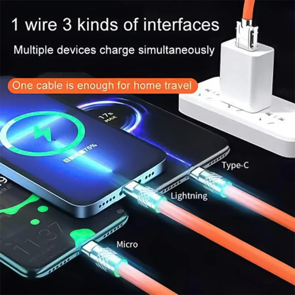High-Speed Fast Charging & Data Sync Cable-Orange Edition - Image 2