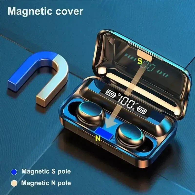 Wireless Bluetooth Cable Earbud M10 With Multifuncational Data Cable Set - Image 9