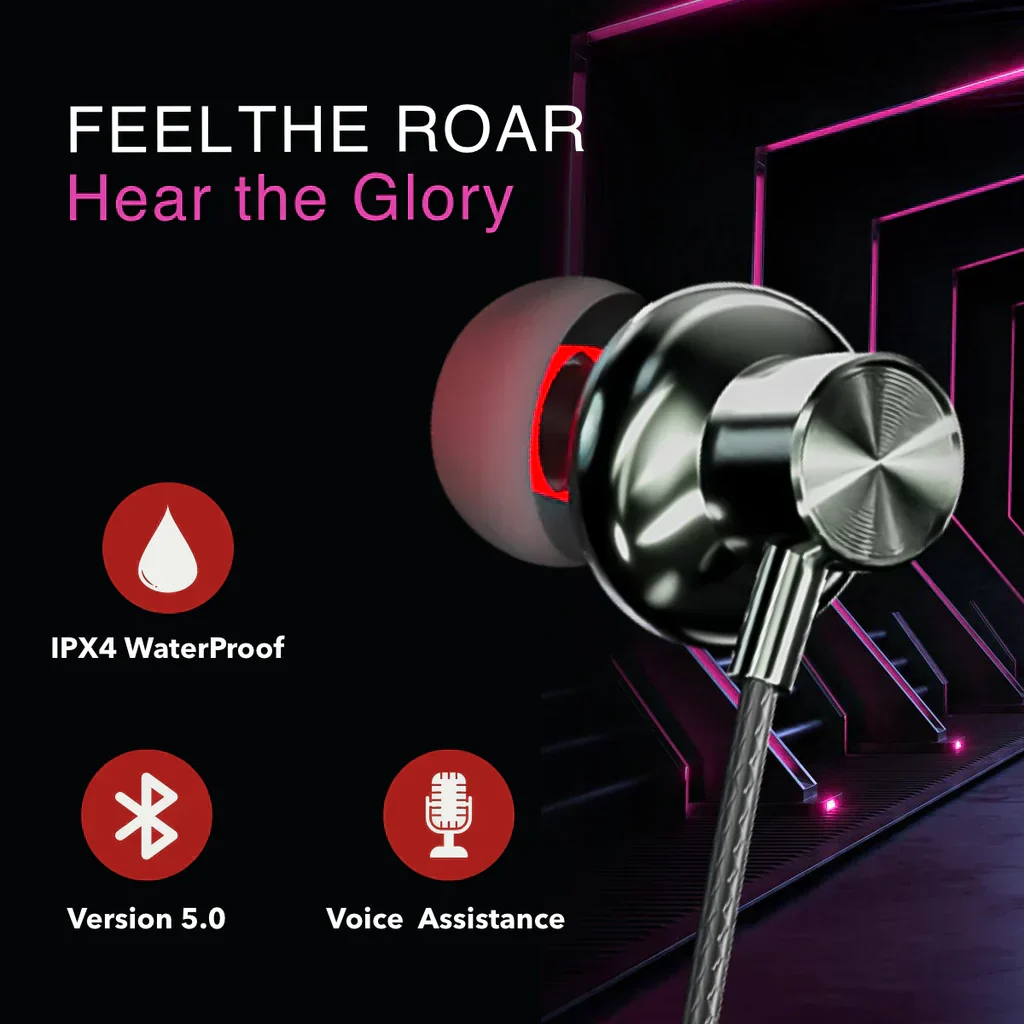 Wireless Bluetooth Neckband Earphones with Deep Bass Sound - Image 5