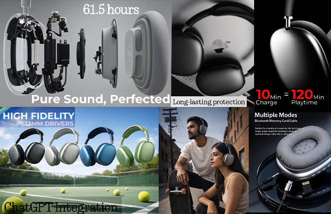 P9 Bluetooth Headphones with Unique Design - Image 2