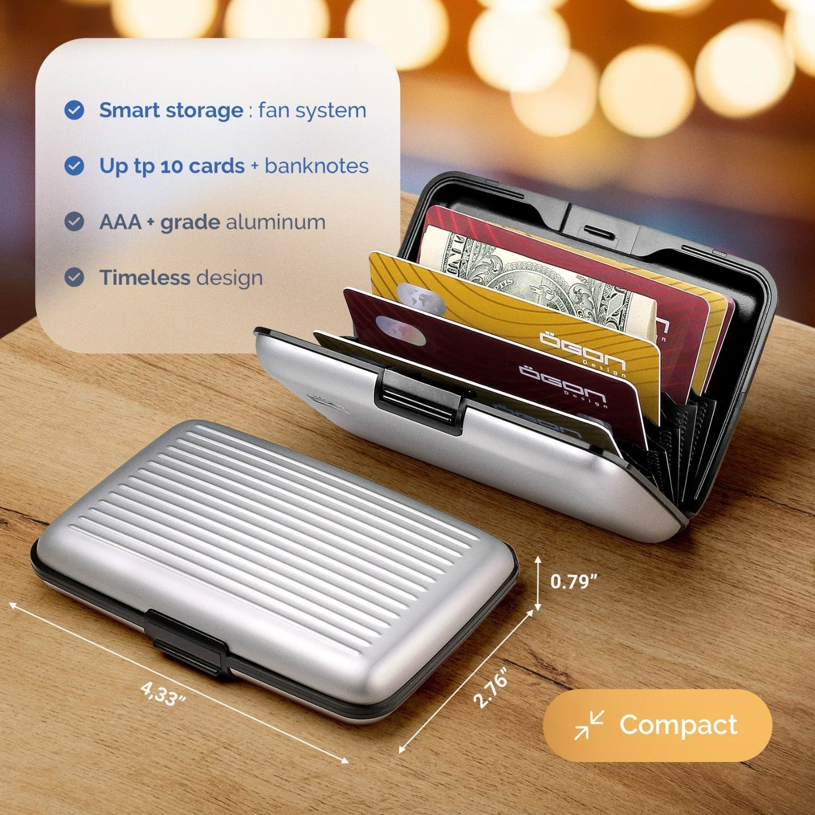 Slim Premium Aluminum Card Holder Wallet - Image 2