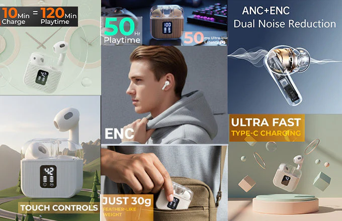 U7 Ultra Stereo Wireless Earbuds with Crystal Clear Audio - Image 2